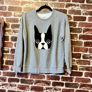 CHOCOOLATE Boston Terrier Graphic Sweatshirt - Grey